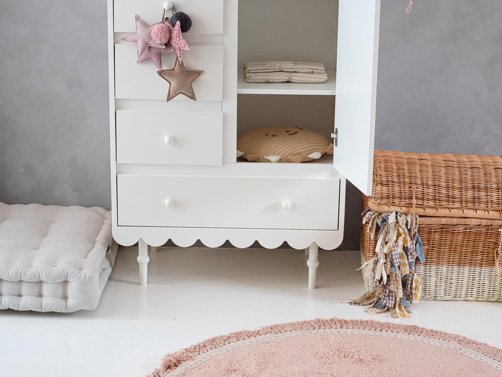 Handmade 'Babushka' White Chest of Drawers