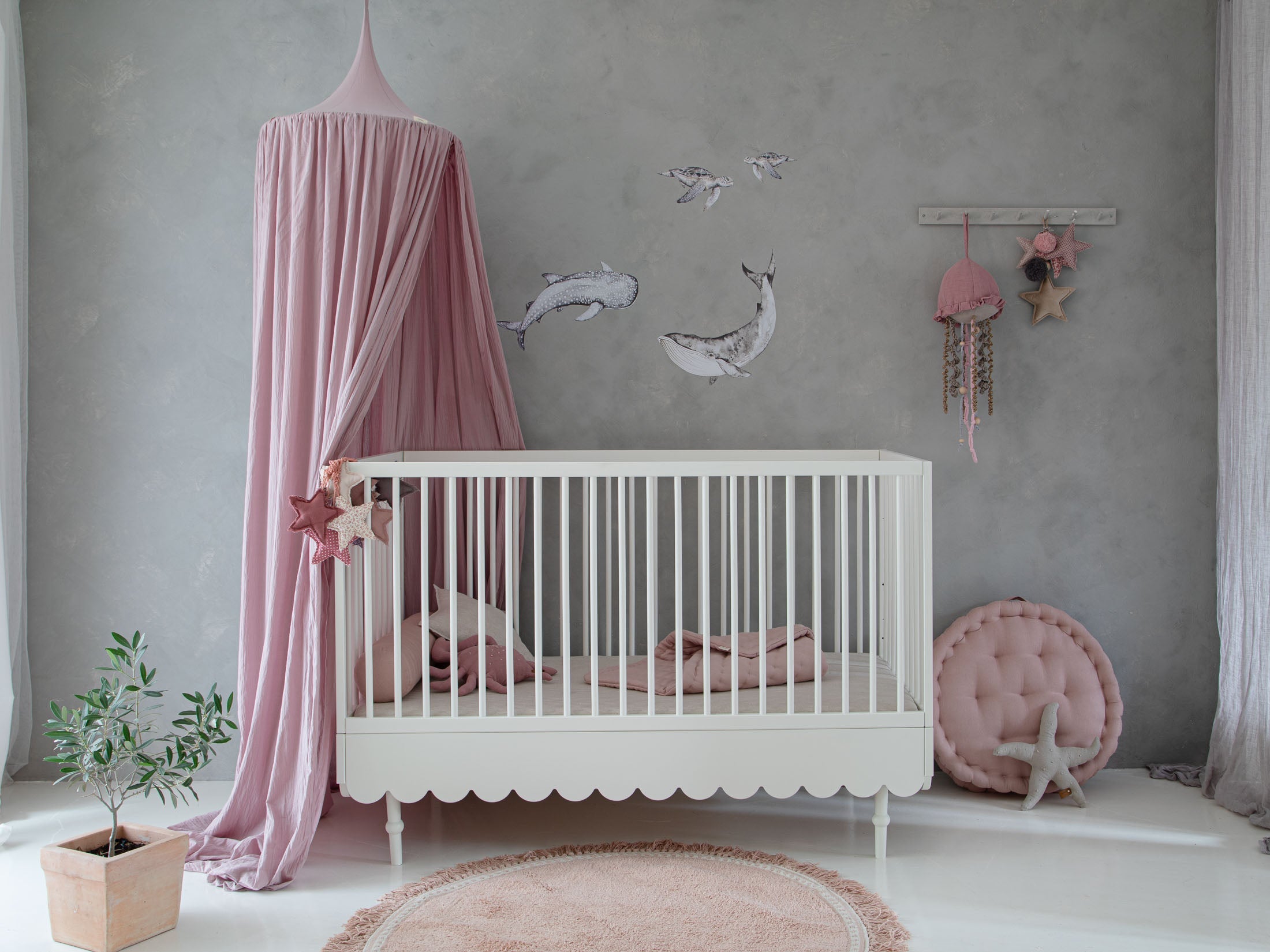 Handmade 'Babushka' White Cot Bed 70 x 140cm