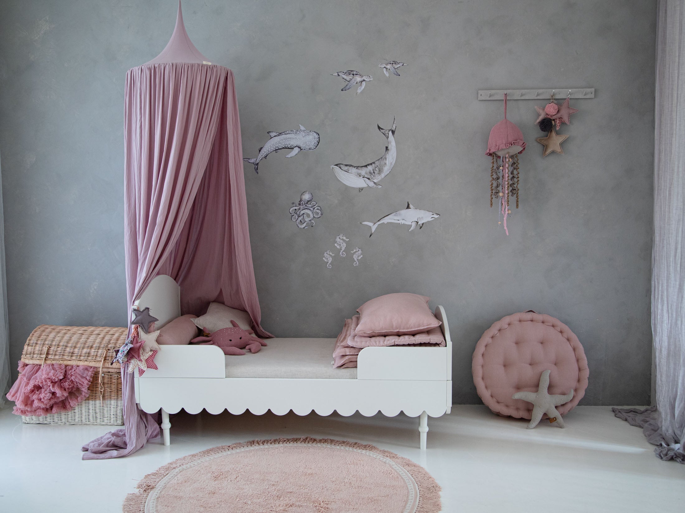 Handmade 'Babushka' White Cot Bed 70 x 140cm