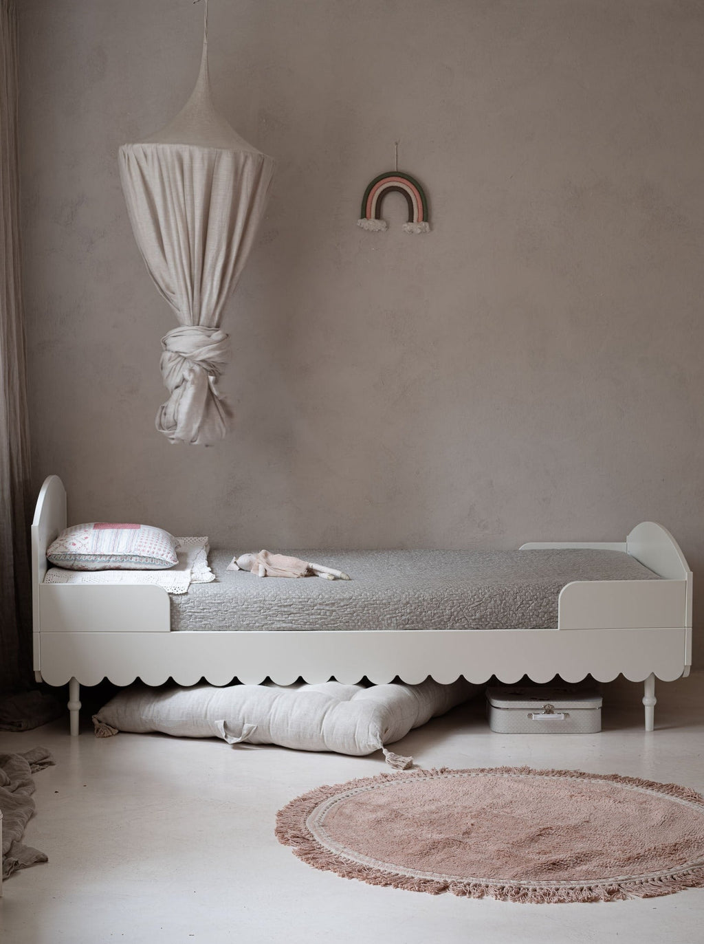 Handmade 'Babushka' White Bed 90 x 200cm