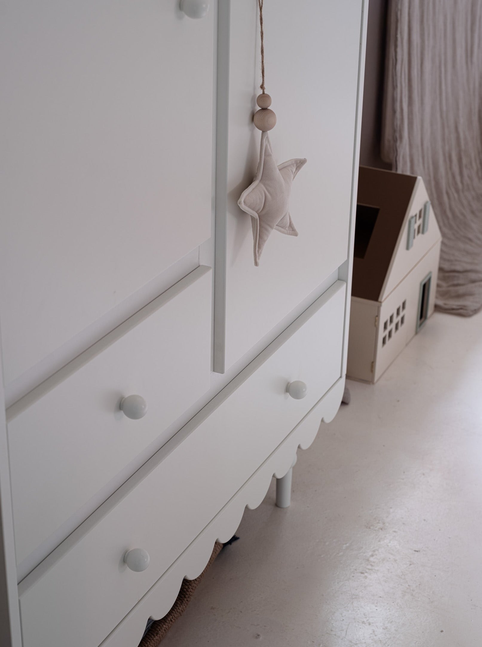 Handmade 'Babushka' White Wardrobe