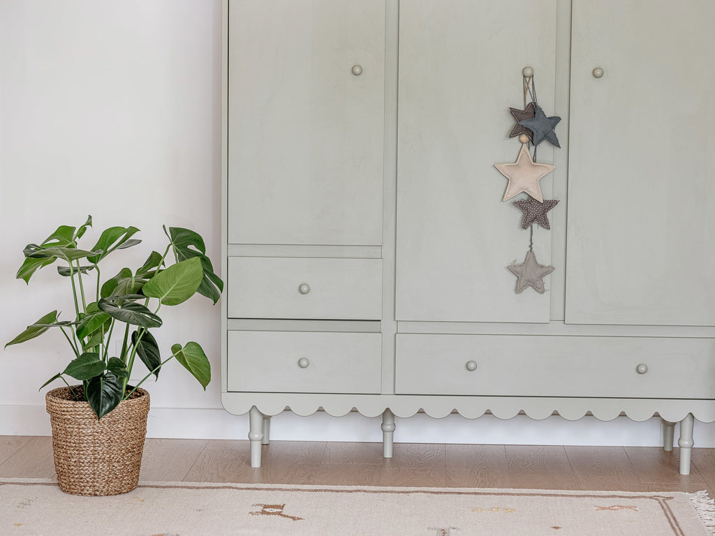 Handmade 'Babushka' Olive Wardrobe Three Door