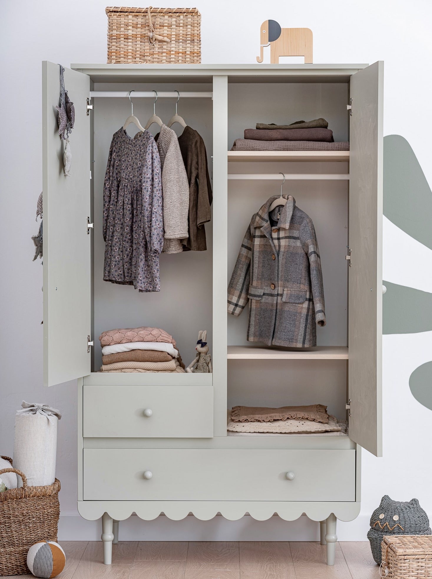 Handmade 'Babushka' Pink Wardrobe