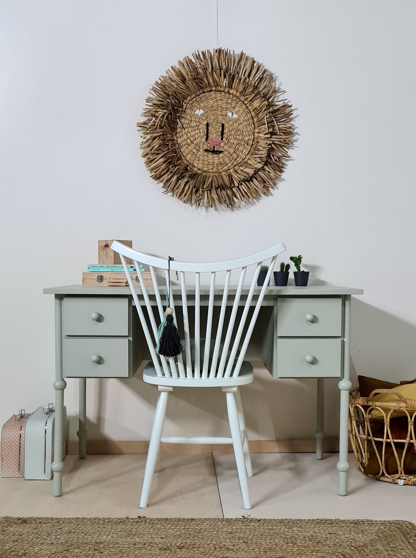 Handmade 'Babushka' Olive Desk