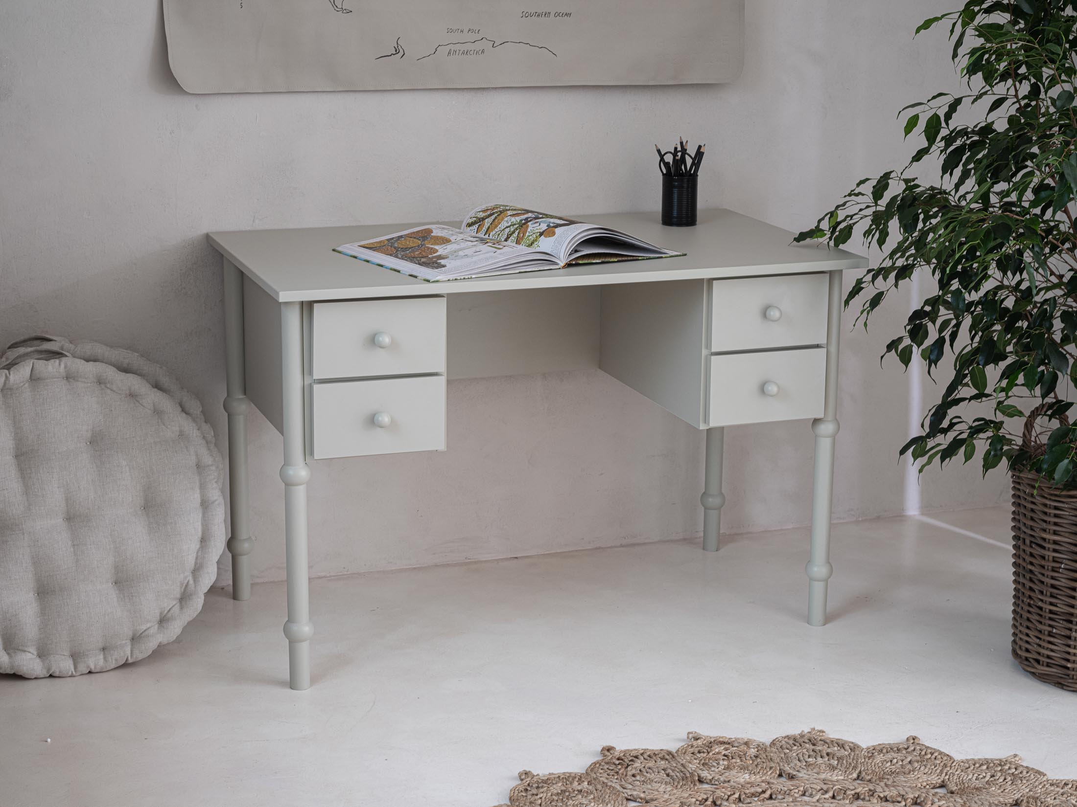 Handmade 'Babushka' Olive Desk