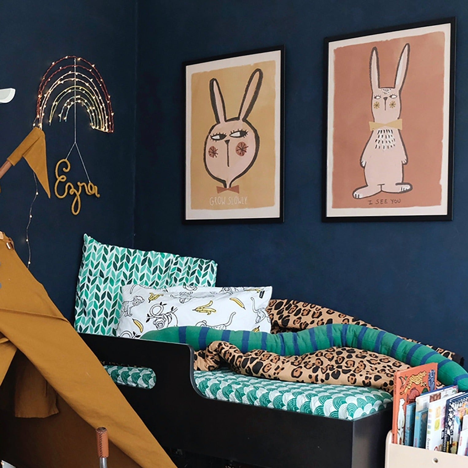 'Grow Slowly' Rabbit Wall Poster - 2 Sizes Available