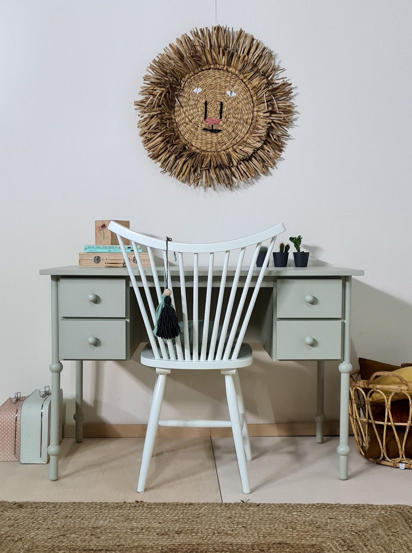 Handmade 'Babushka' Olive Desk
