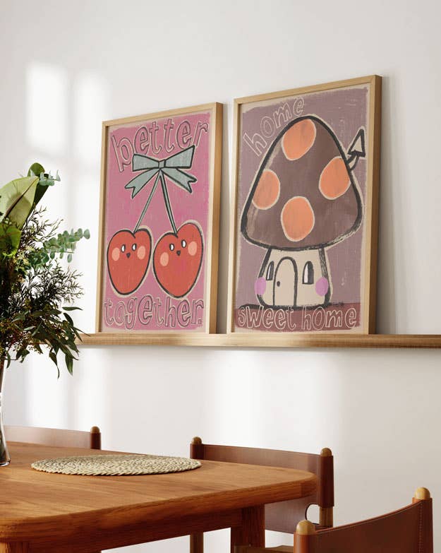 Mushroom 'Home Sweet Home' 50X70CM Wall Poster