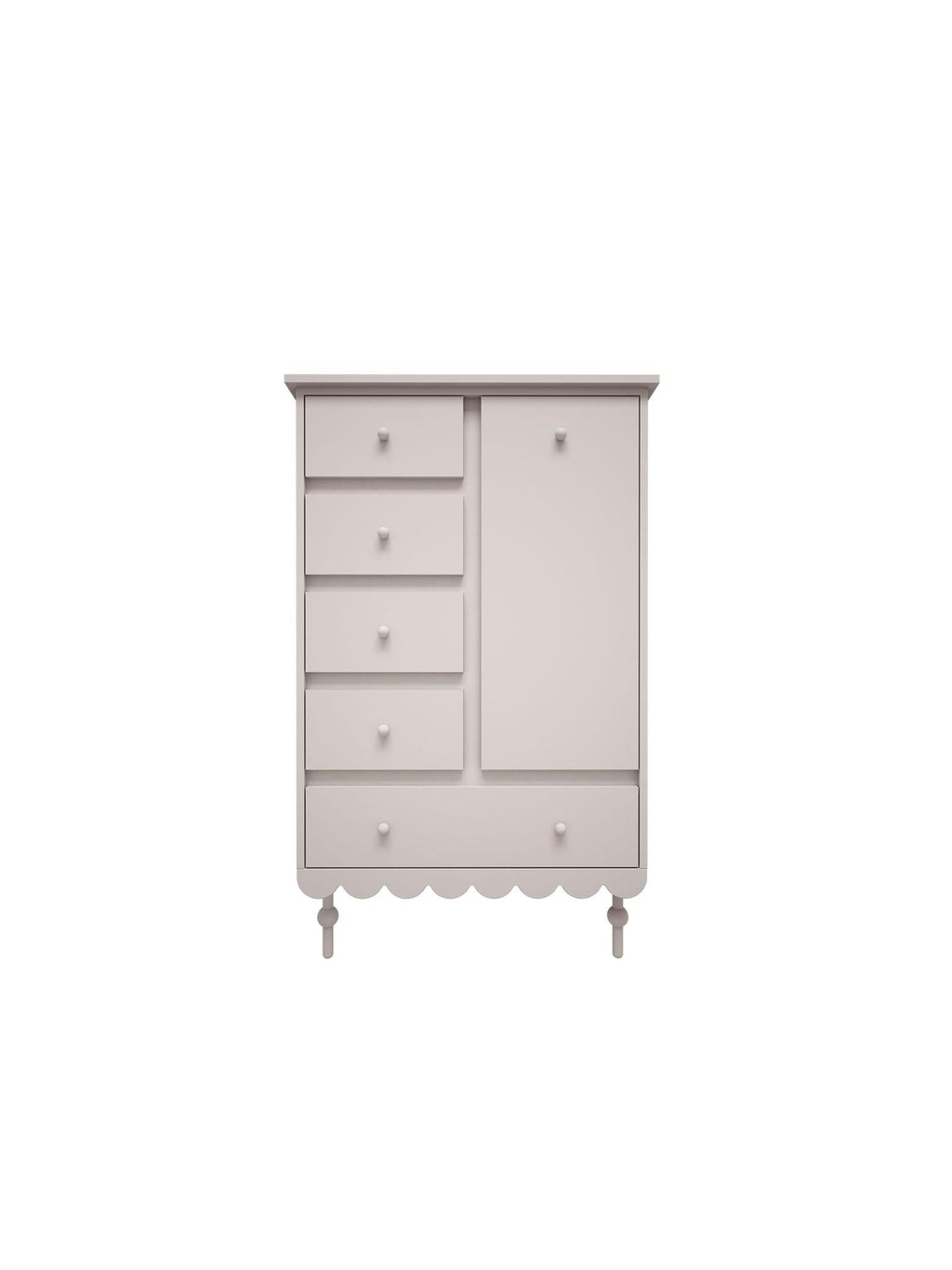 Handmade 'Babushka' White Chest of Drawers