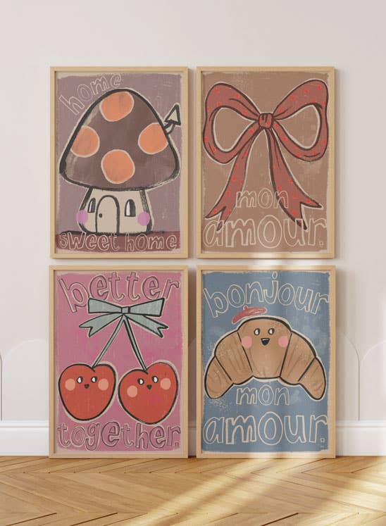 Bow 'Mon Amour' 50X70CM Wall Poster