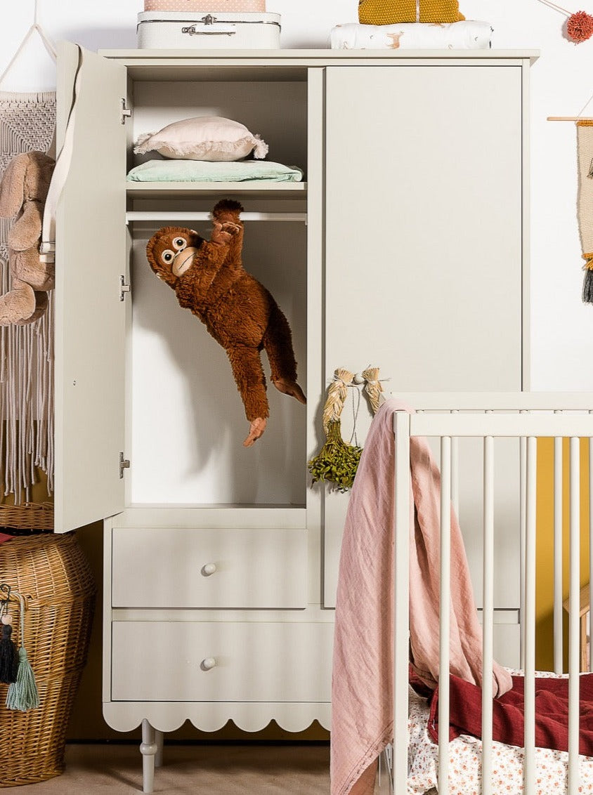 Handmade 'Babushka' Olive Wardrobe