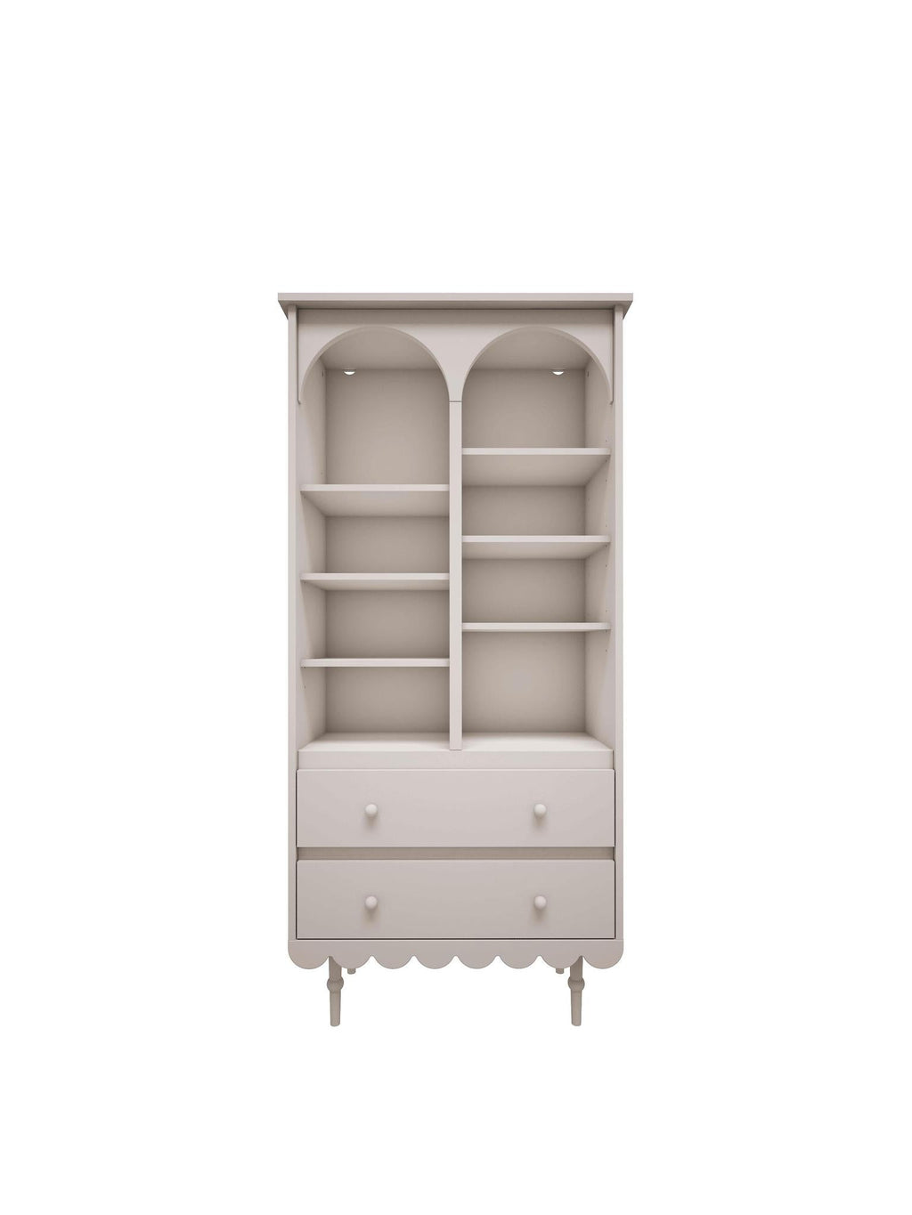 Handmade 'Babushka' White Bookshelf Tall