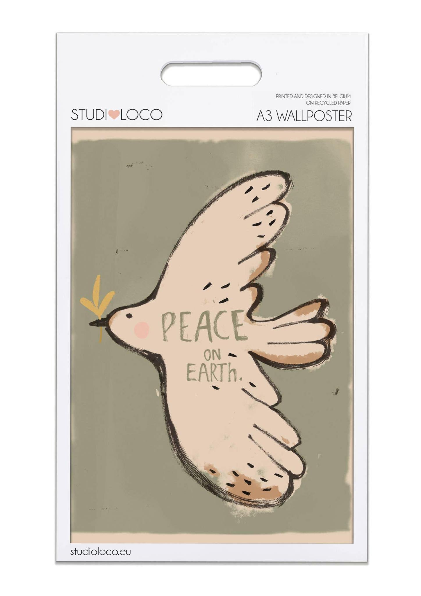 Peace Bird 'Peace On Earth' Wall Poster - 2 Sizes Available