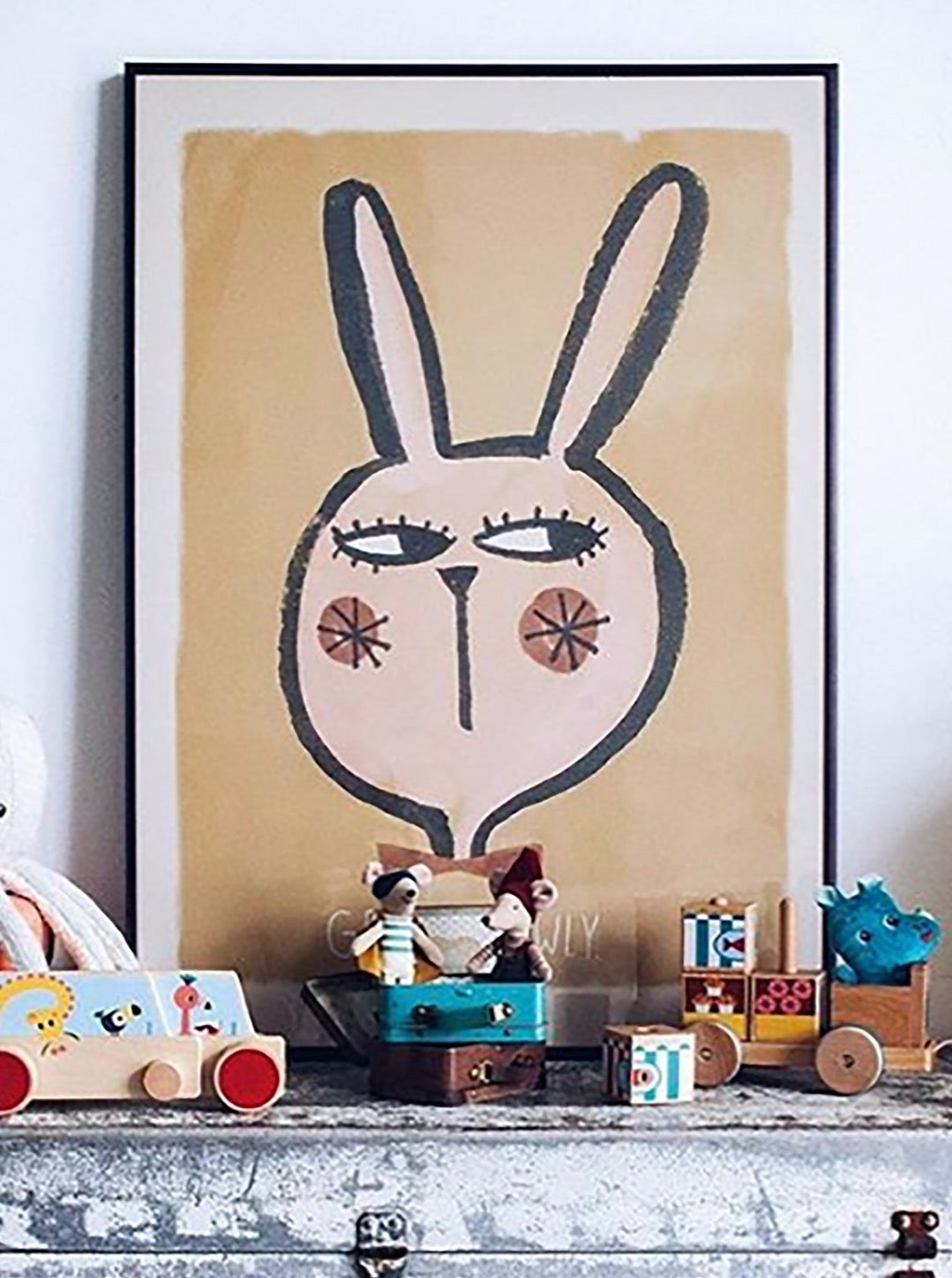'Grow Slowly' Rabbit Wall Poster - 2 Sizes Available