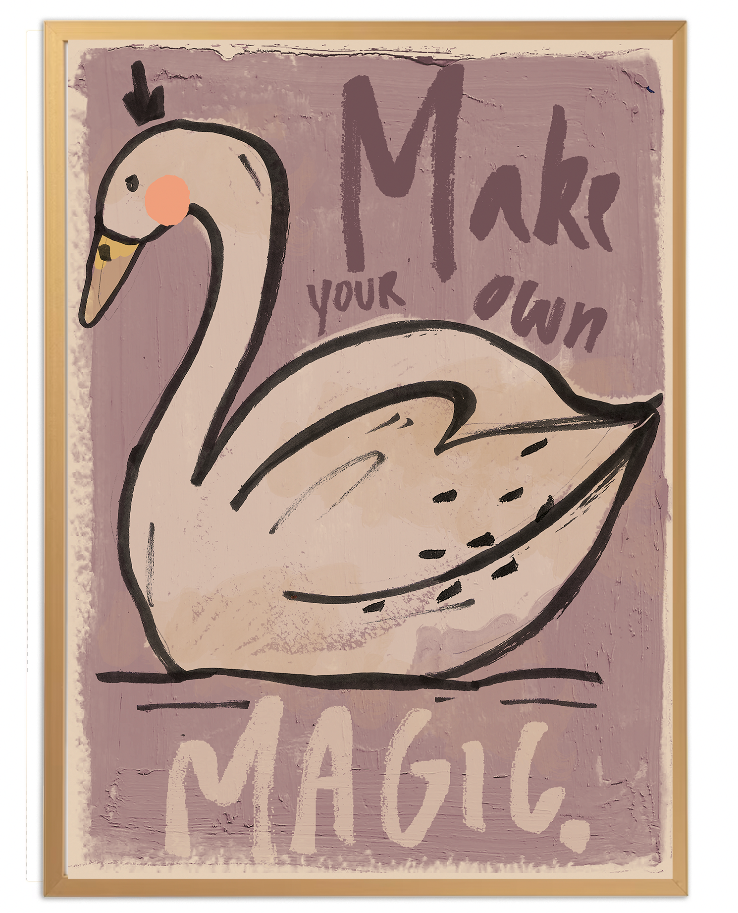 Swan 'Make Your Own Magic' Poster - 2 Sizes Avilable