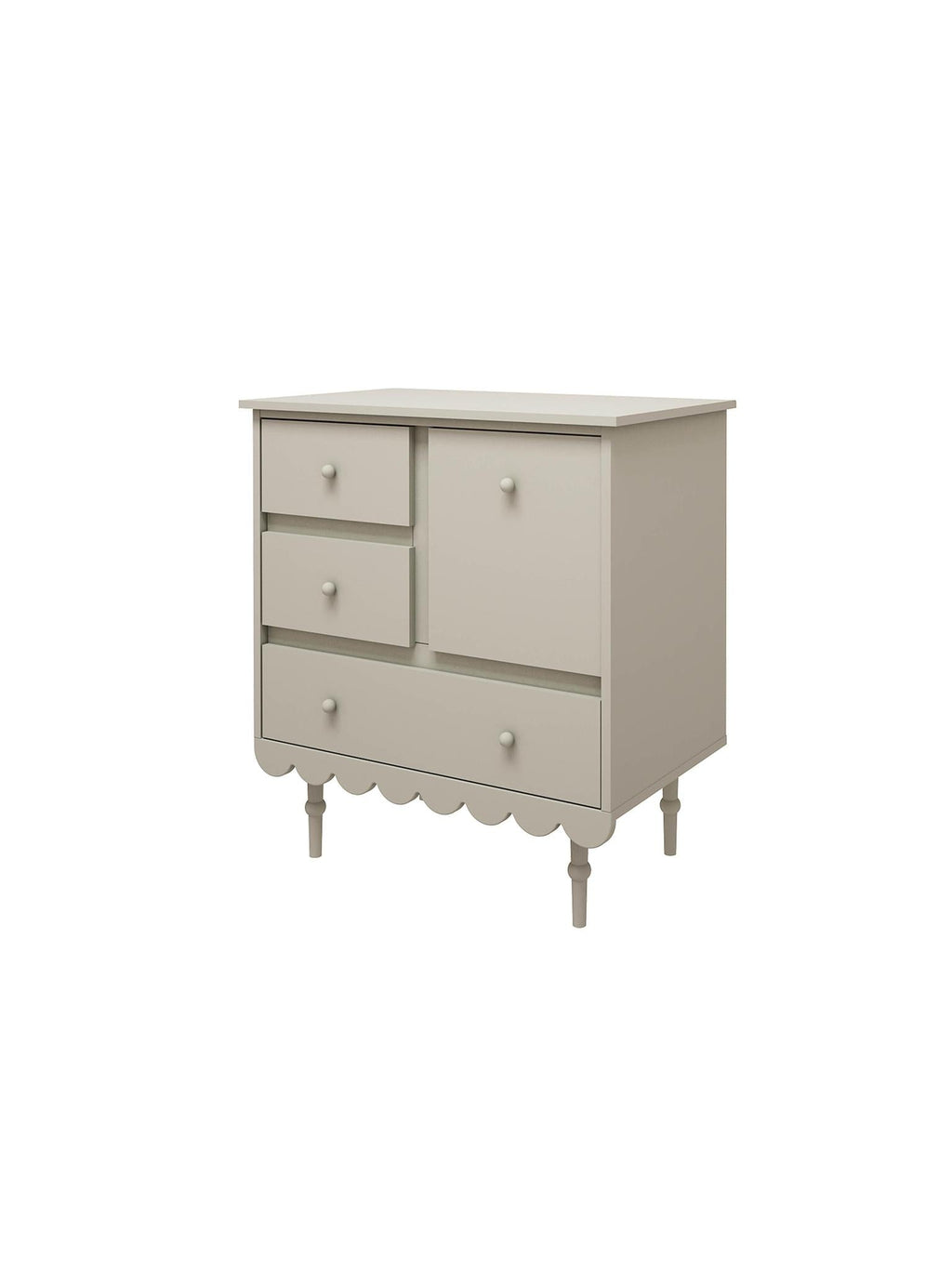 Handmade 'Babushka' Olive Chest of Drawers Short