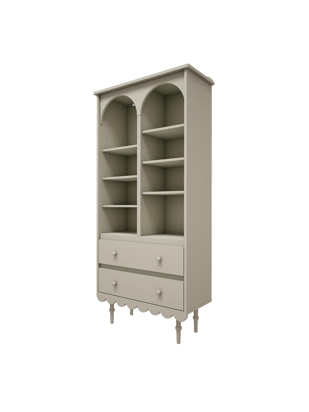 Handmade 'Babushka' Olive Bookshelf Tall