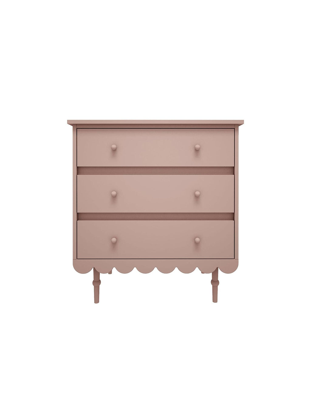 Handmade 'Babushka' Pink Chest of Drawers Short 3 Drawer