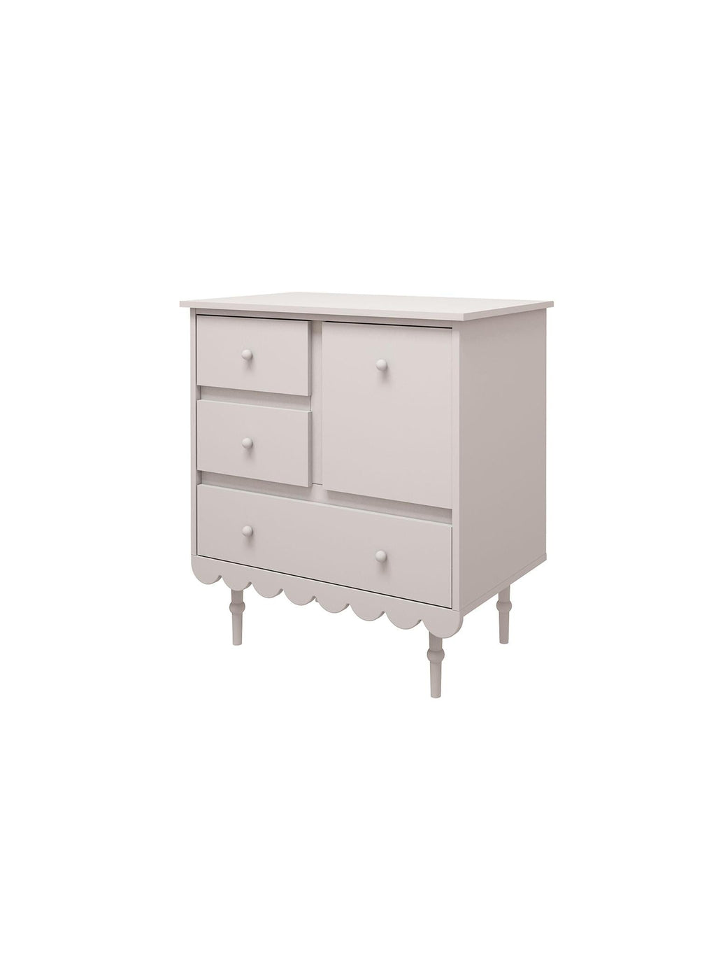 Handmade 'Babushka' White Chest of Drawers Short