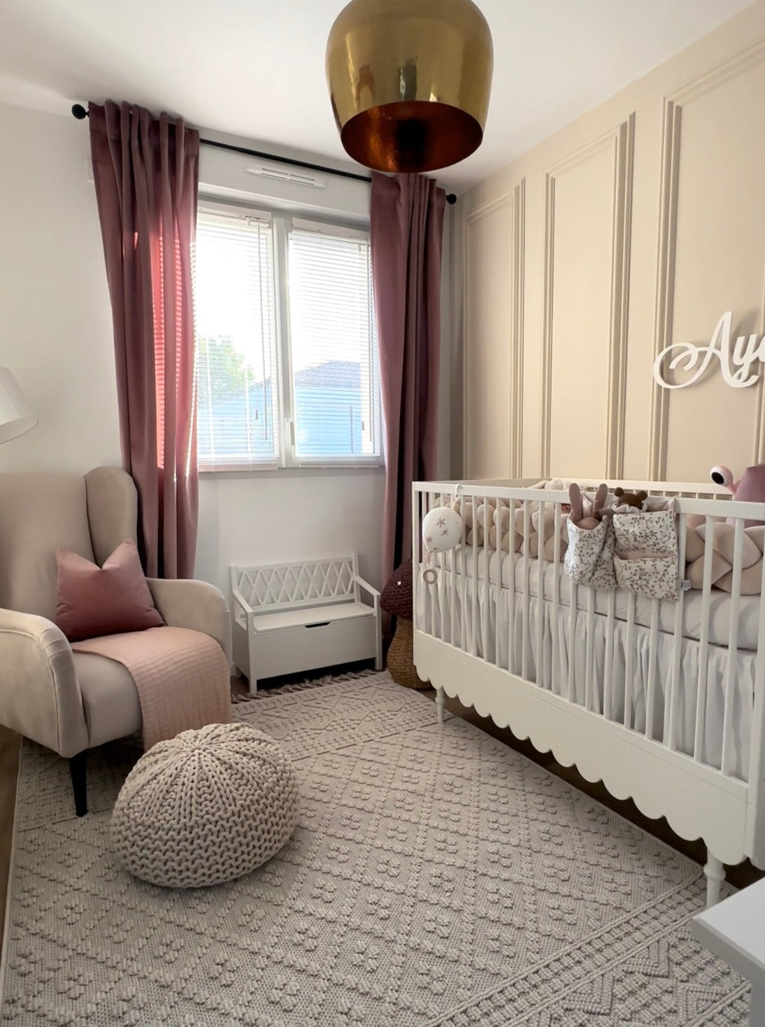 Handmade 'Babushka' White Cot Bed 70 x 140cm