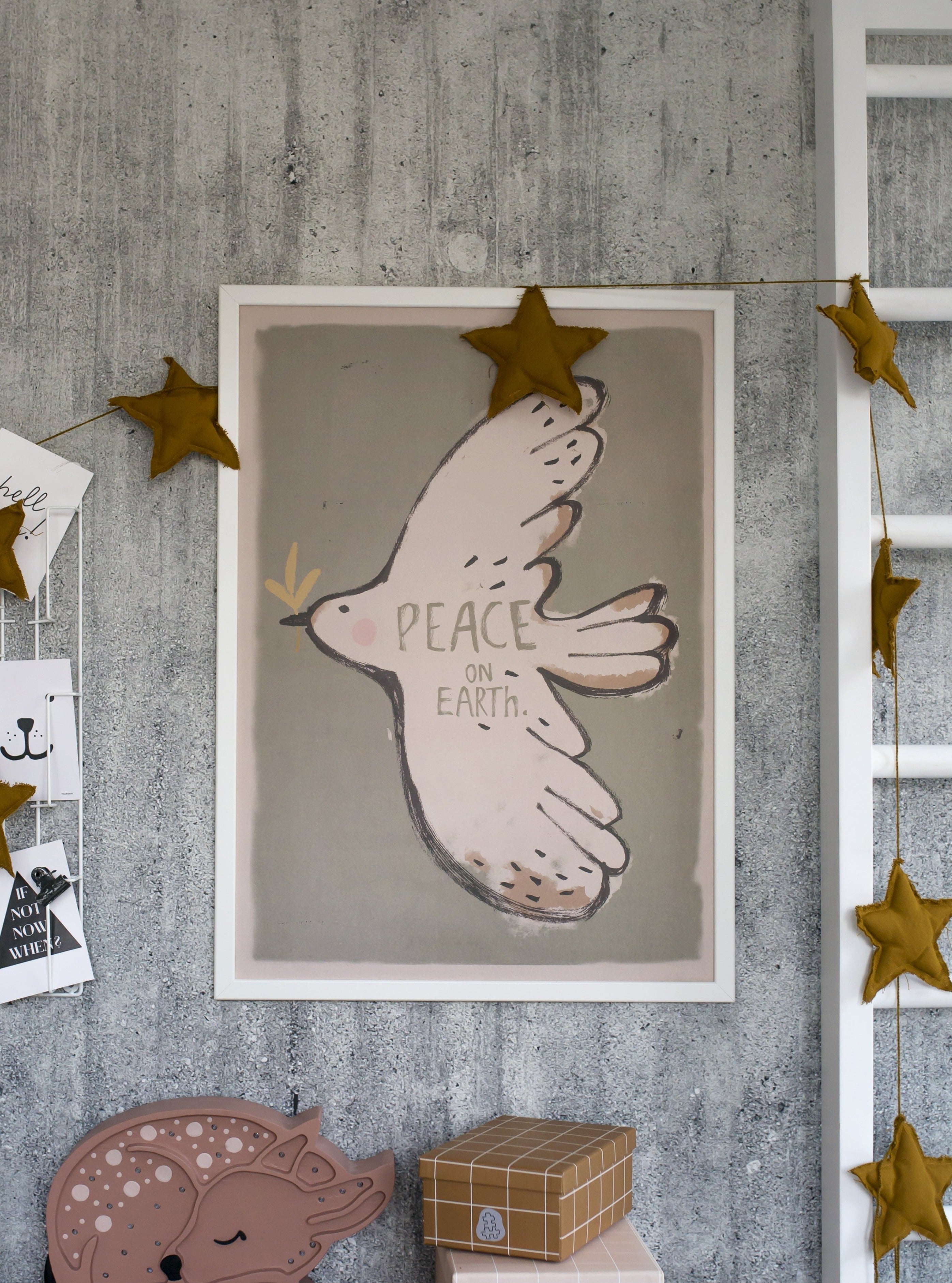 Peace Bird 'Peace On Earth' Wall Poster - 2 Sizes Available