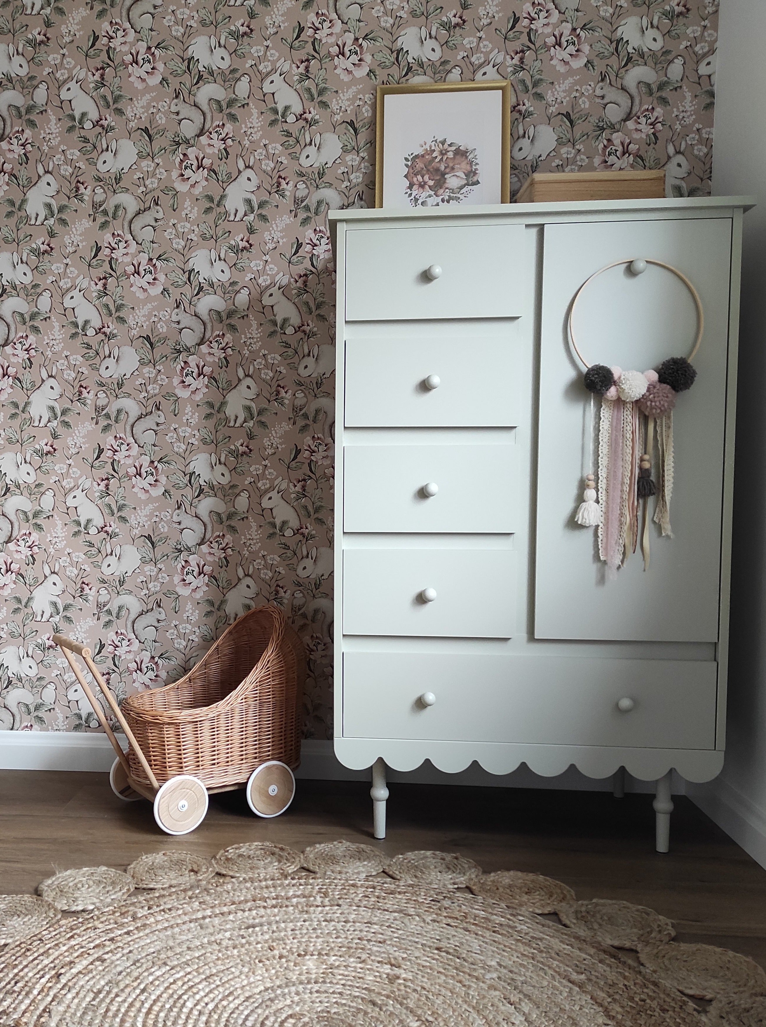 Handmade 'Babushka' Pink Chest of Drawers