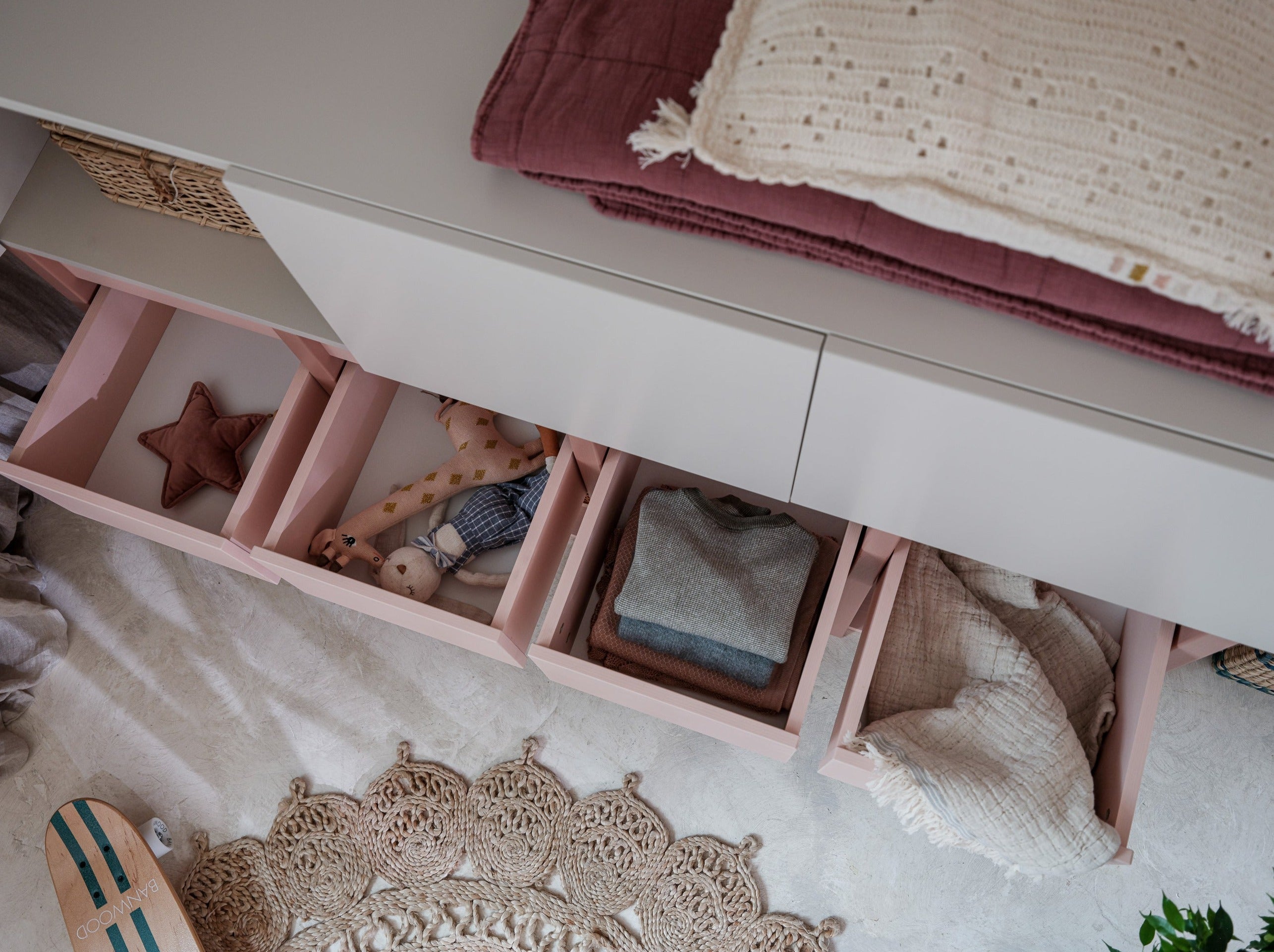 Handmade 'Tweens' Pink Chest of Drawers