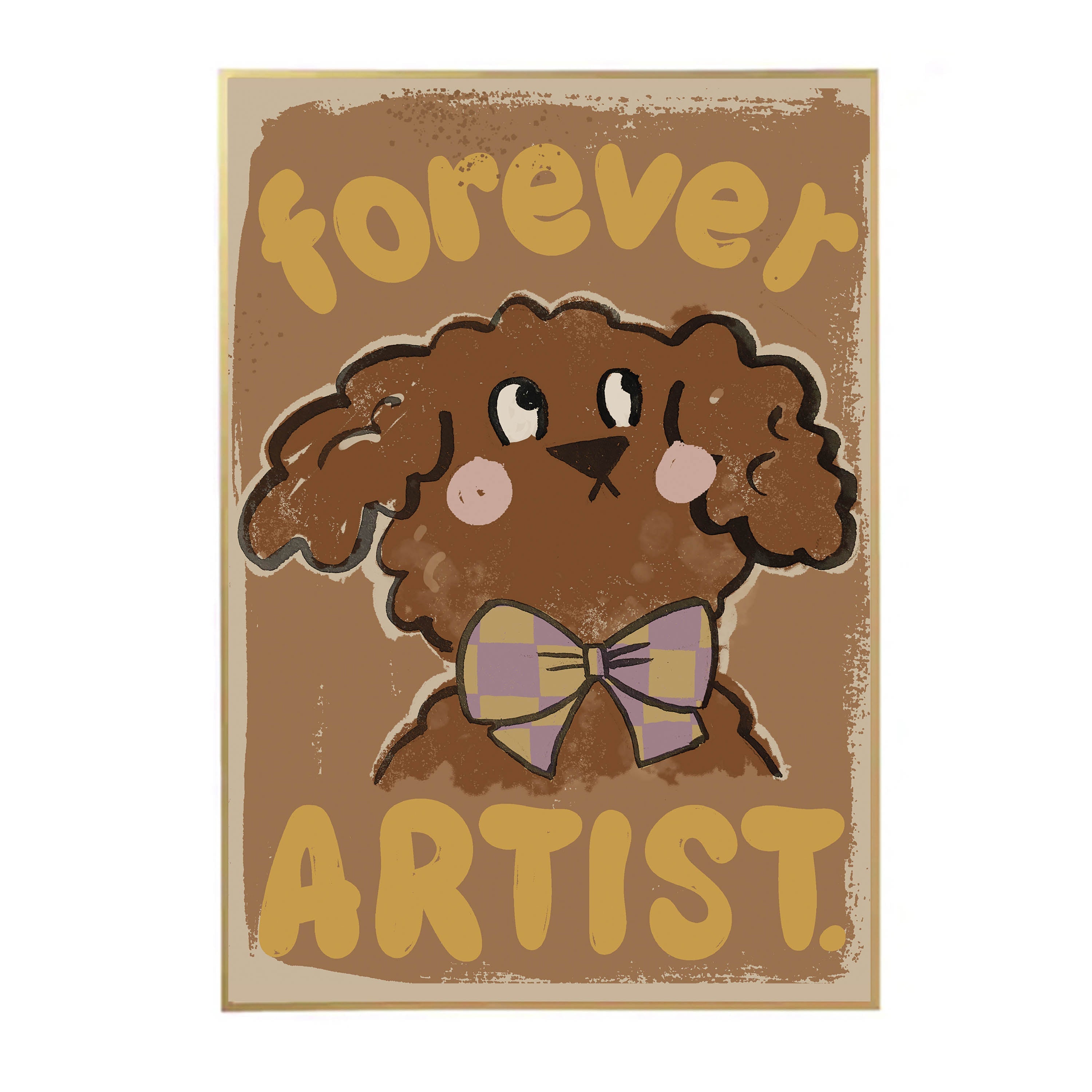 Labrapoodle 'Forever Artist' Wall Poster - 2 Sizes Available
