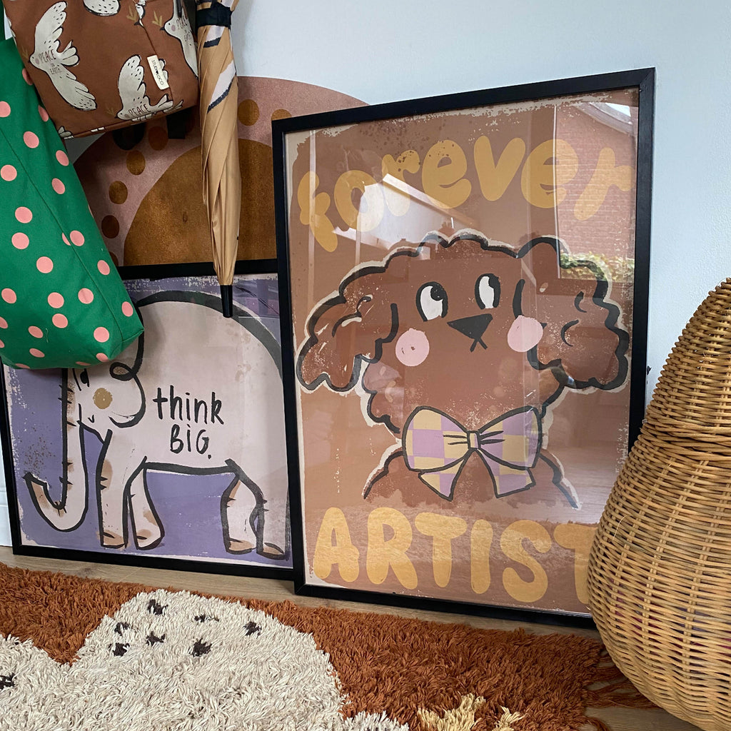 Labrapoodle 'Forever Artist' Wall Poster - 2 Sizes Available