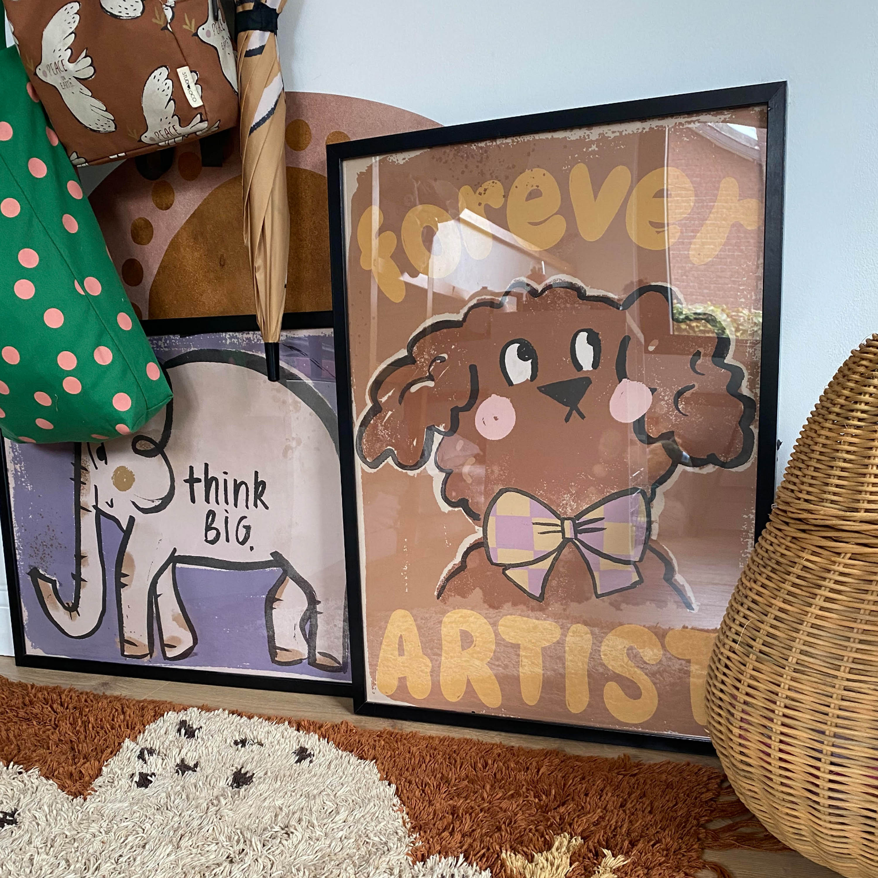 Labrapoodle 'Forever Artist' Wall Poster - 2 Sizes Available