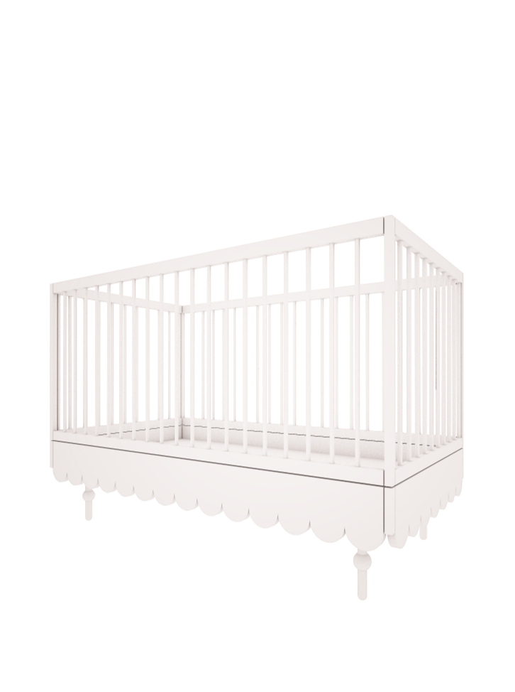 Handmade 'Babushka' White Cot Bed 70 x 140cm