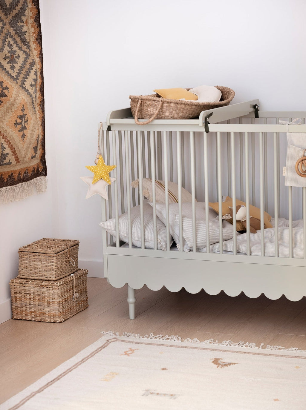 Handmade 'Babushka' Pink Cot Bed 70 x 140cm