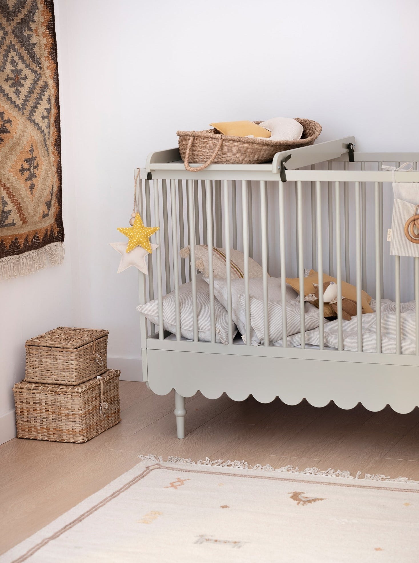 Handmade 'Babushka' Pink Cot Bed 70 x 140cm