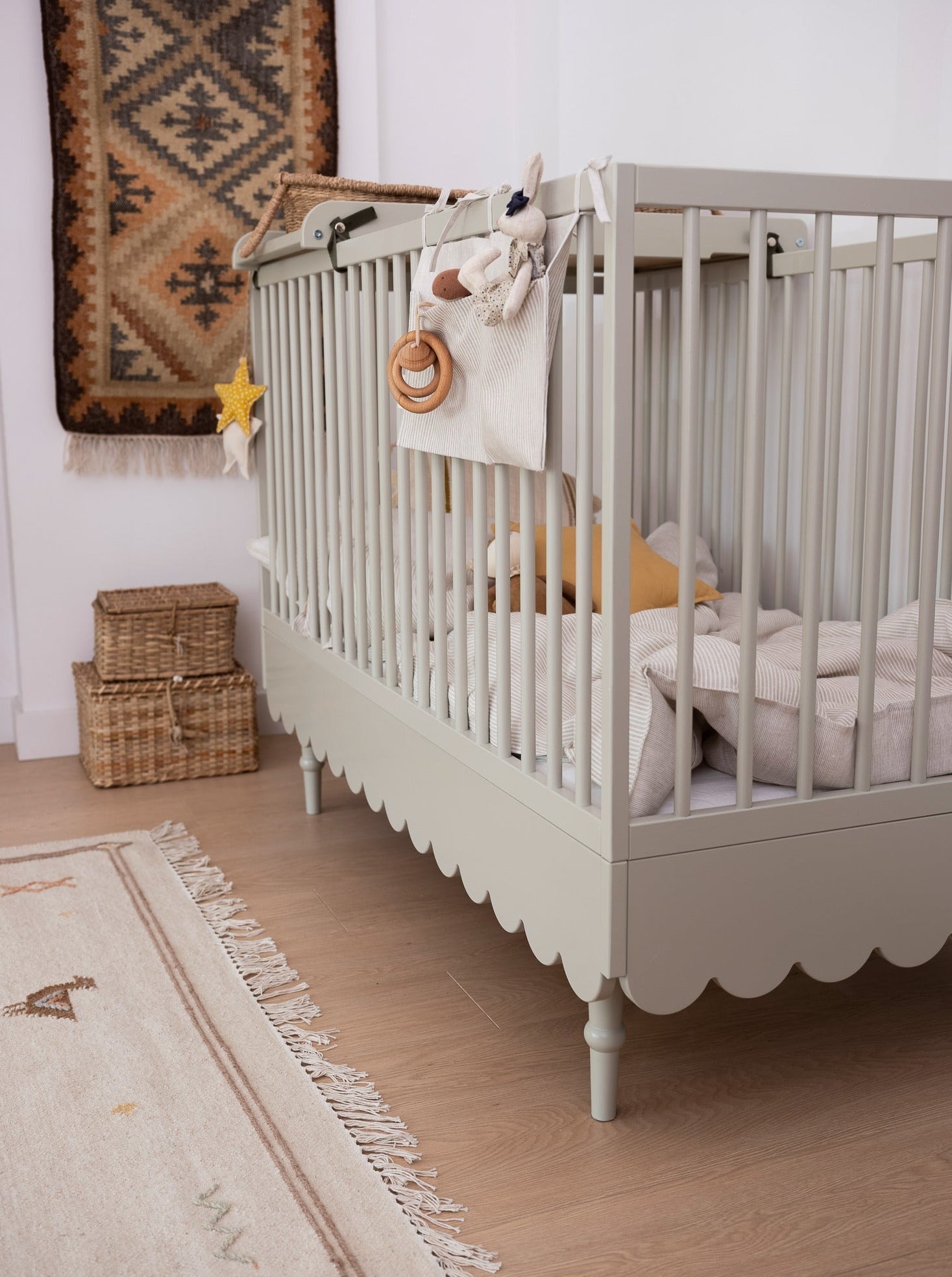 Handmade 'Babushka' Pink Cot Bed 70 x 140cm