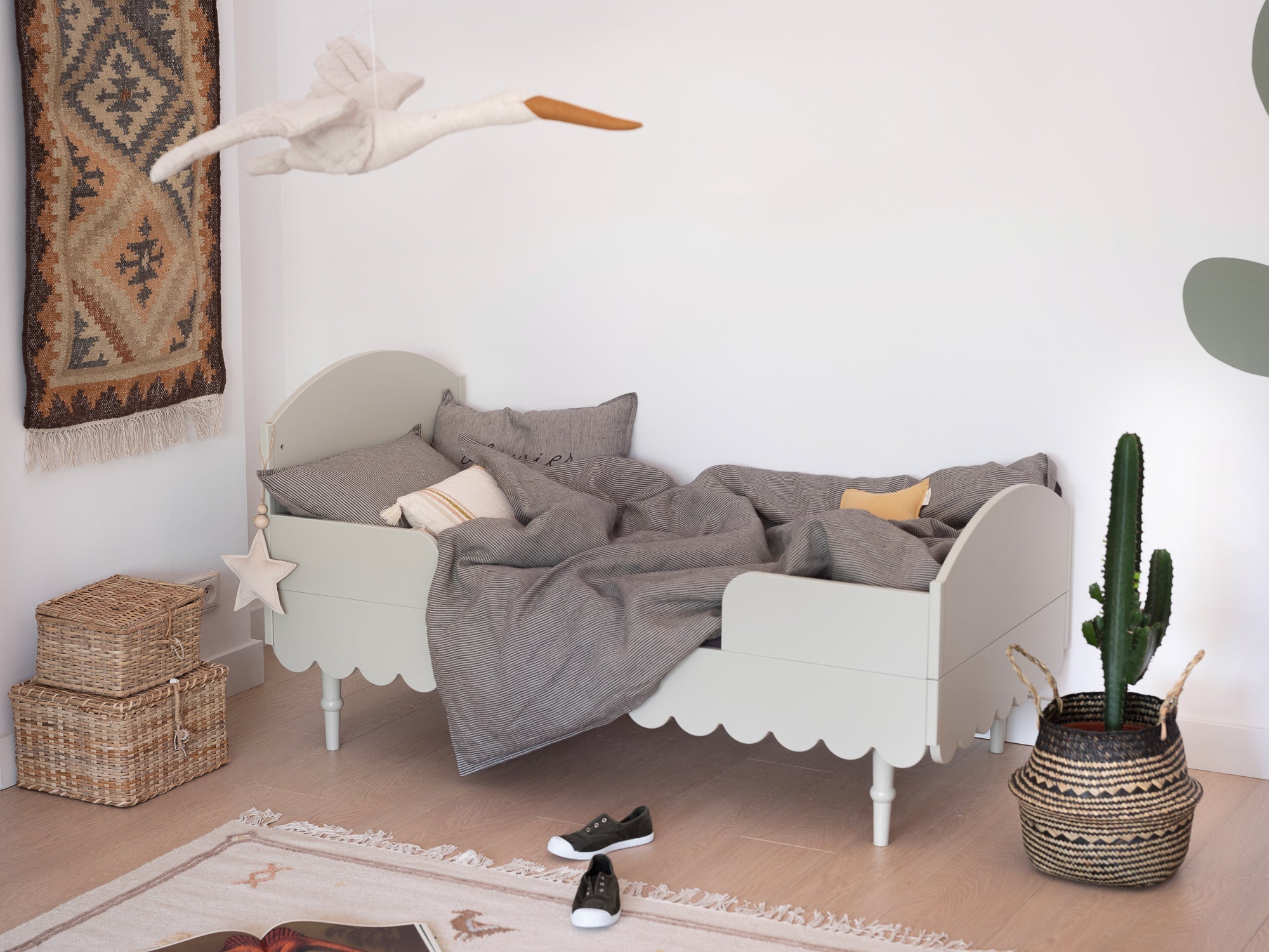 Handmade 'Babushka' Pink Cot Bed 70 x 140cm