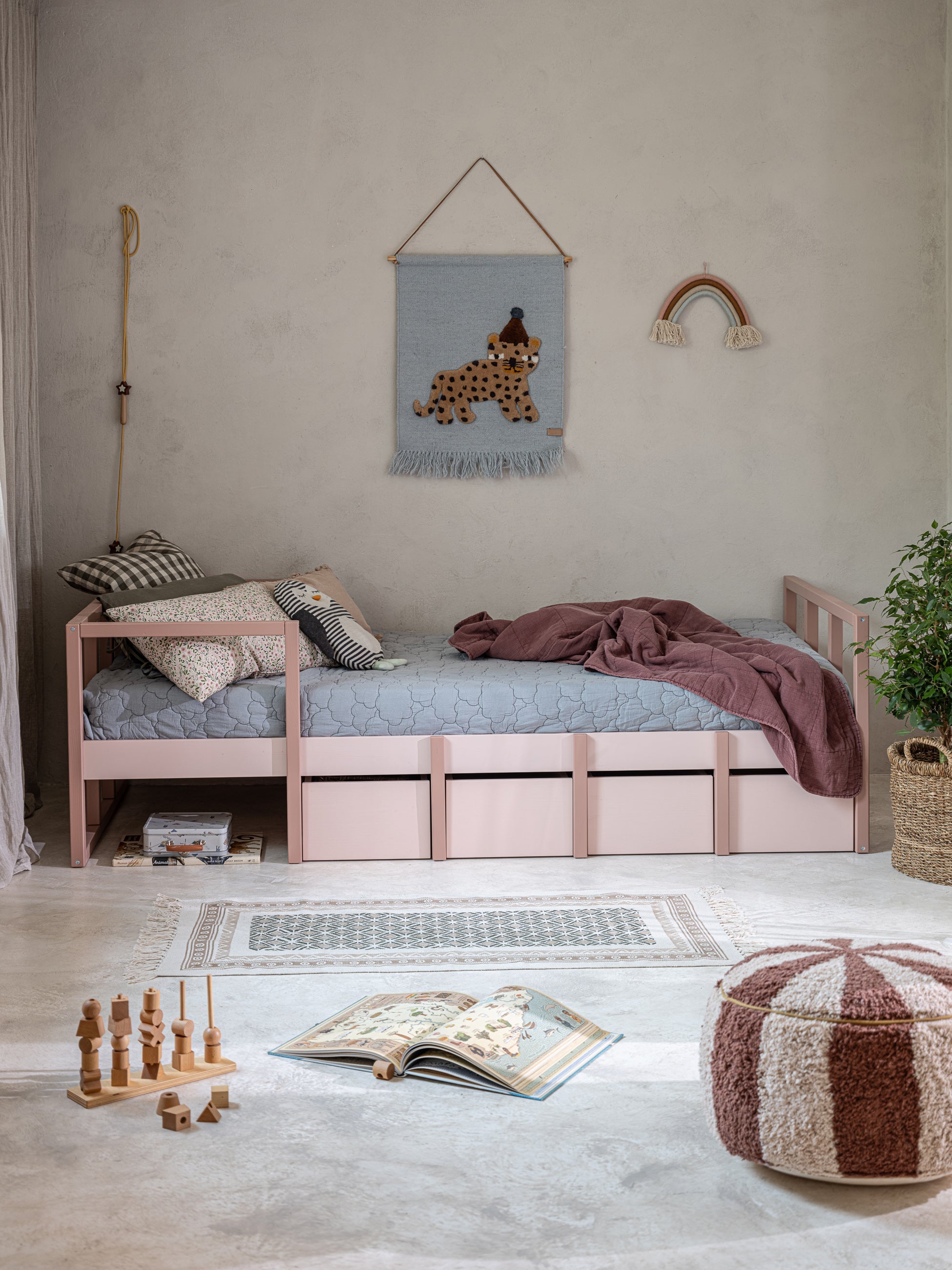 Handmade 'Tweens' Under Drawer for Bed 90 x 200cm (Pink)