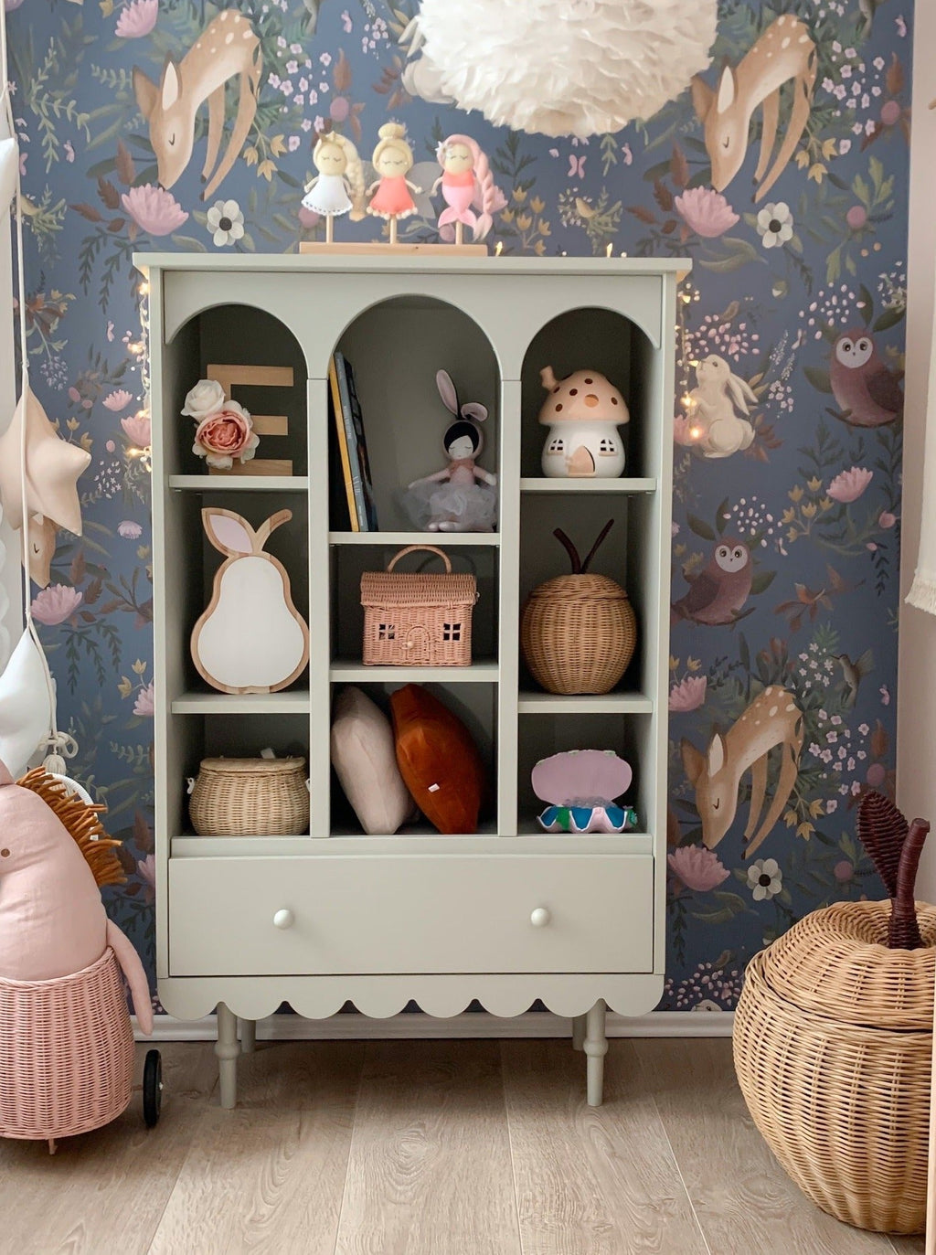 Handmade 'Babushka' Olive Bookshelf