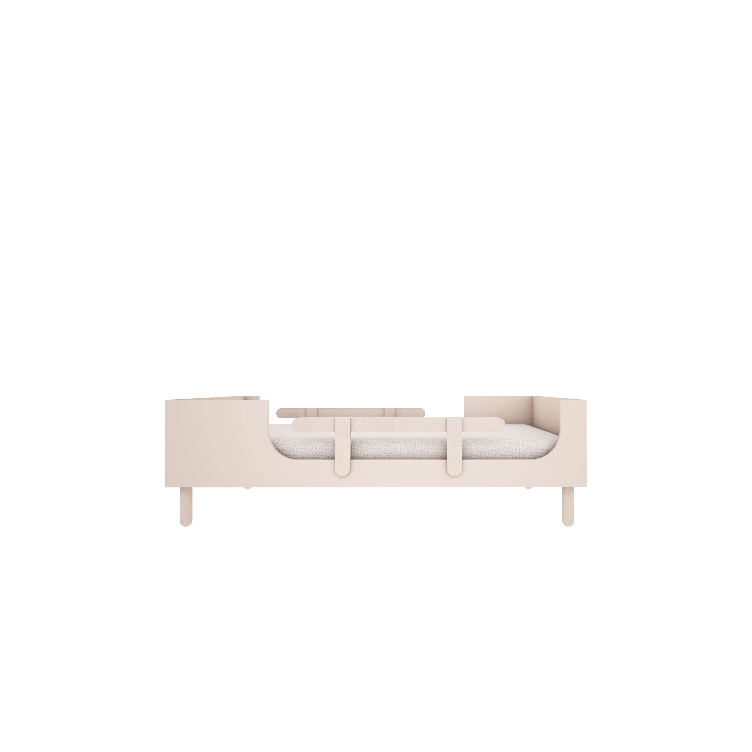 Handmade Birch 'River' Cot Bed 70 x 140cm - Sand