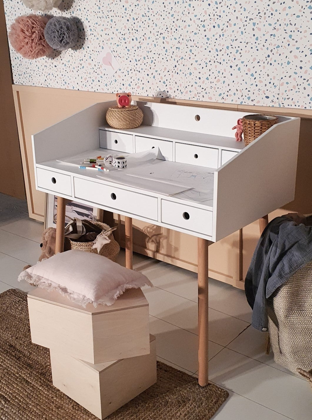Handmade Birch 'River' Writing Desk - 3 Options