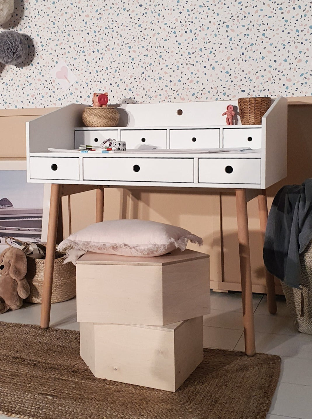 Handmade Birch 'River' Writing Desk - 3 Options