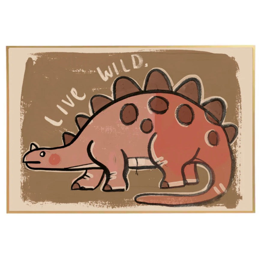 Dino 'Live Wild' 50x70cm Wall Poster