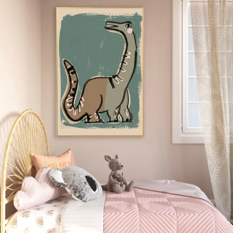 Green Dino 50x70cm Wall Poster