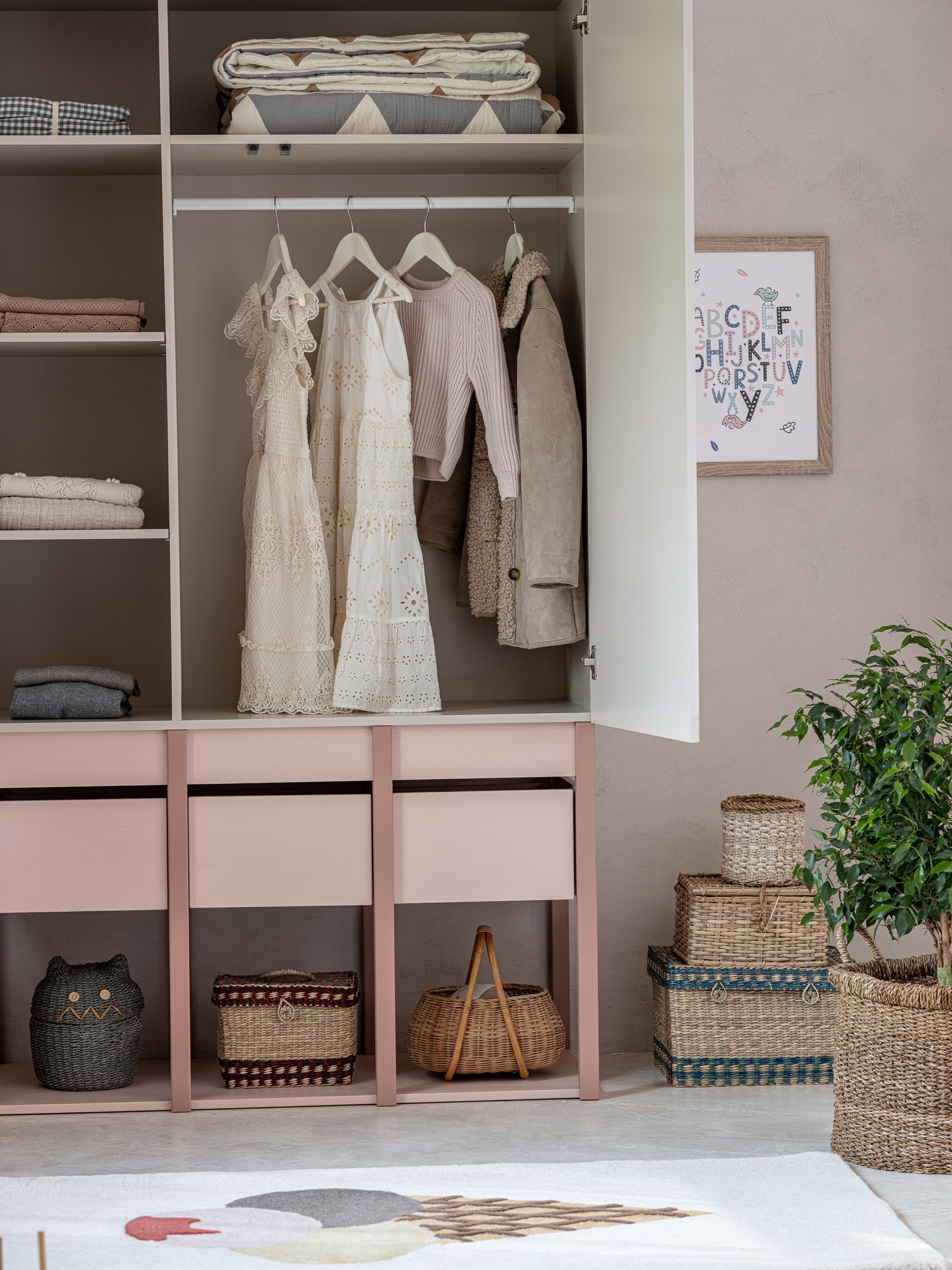 Handmade 'Tweens' Pink Wardrobe