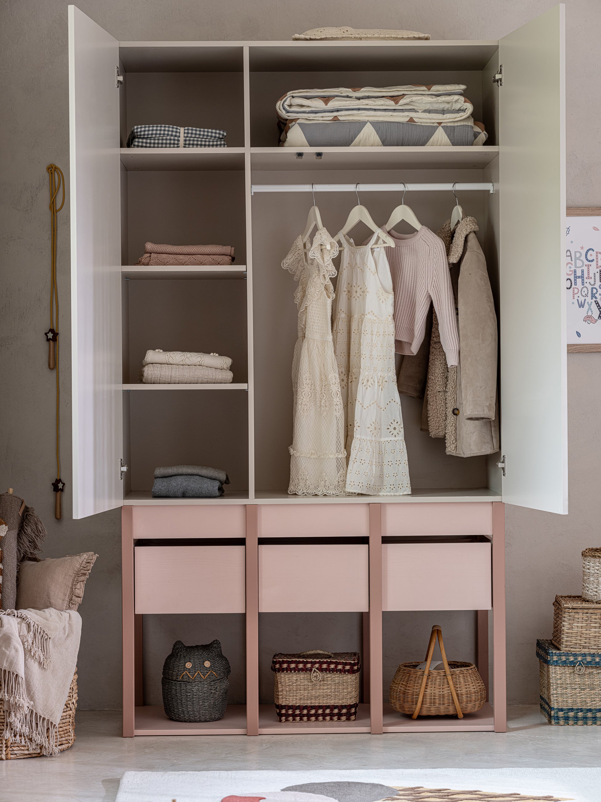 Handmade 'Tweens' Pink Wardrobe