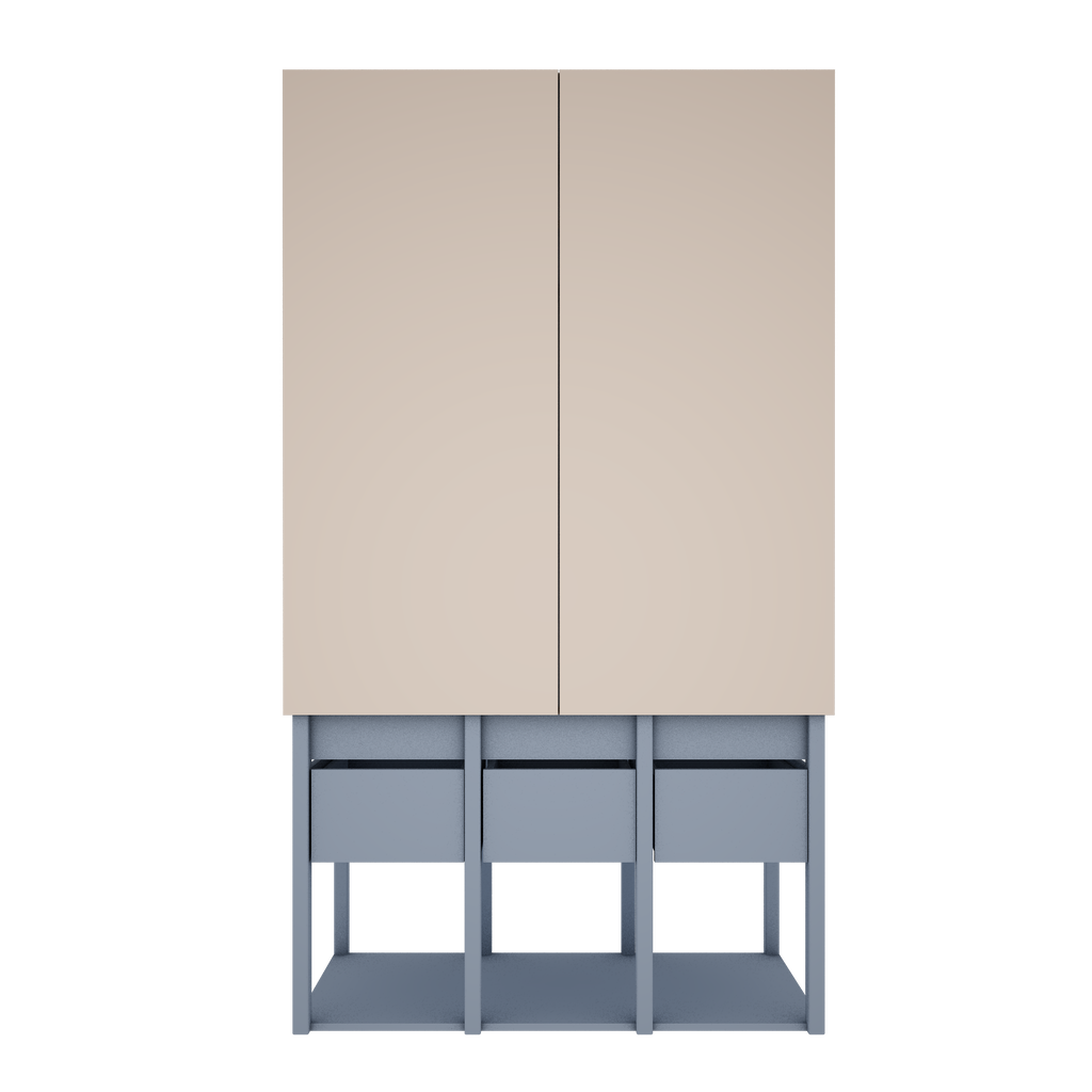 Handmade 'Tweens' Blue Wardrobe