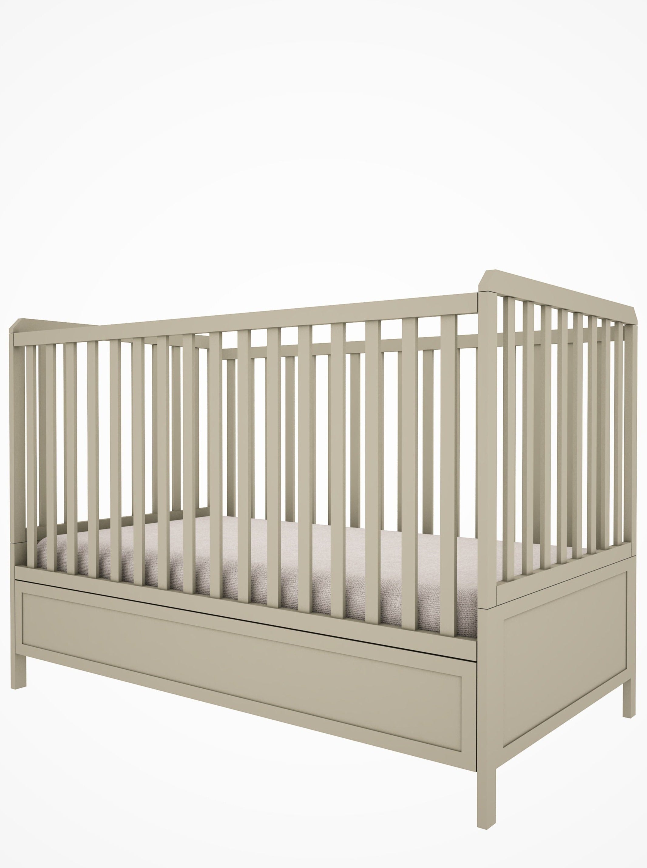Handmade 'Vintage' Cot Bed 70 x 140cm in Eucalyptus Green