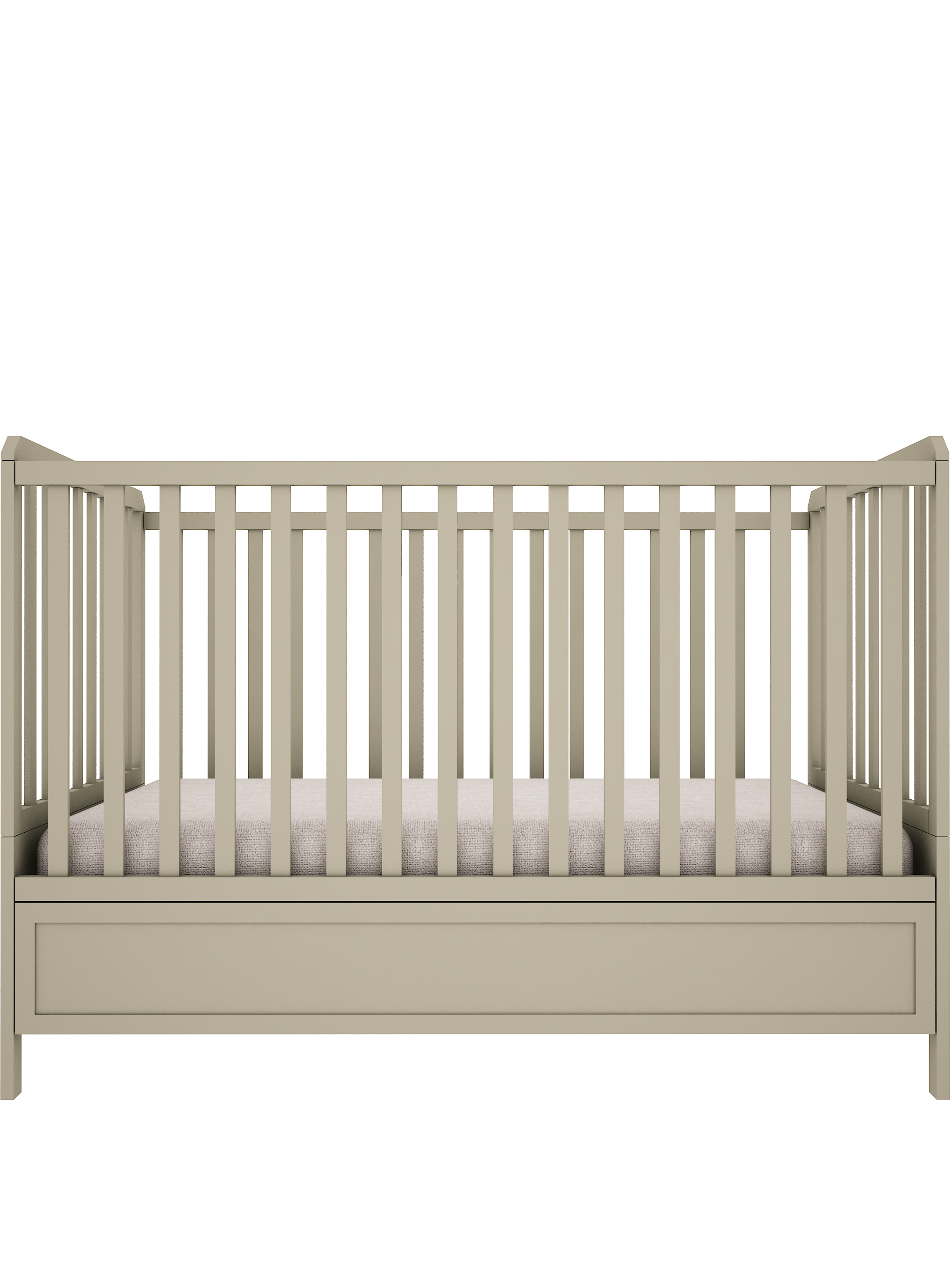 Handmade 'Vintage' Cot Bed 70 x 140cm in Eucalyptus Green