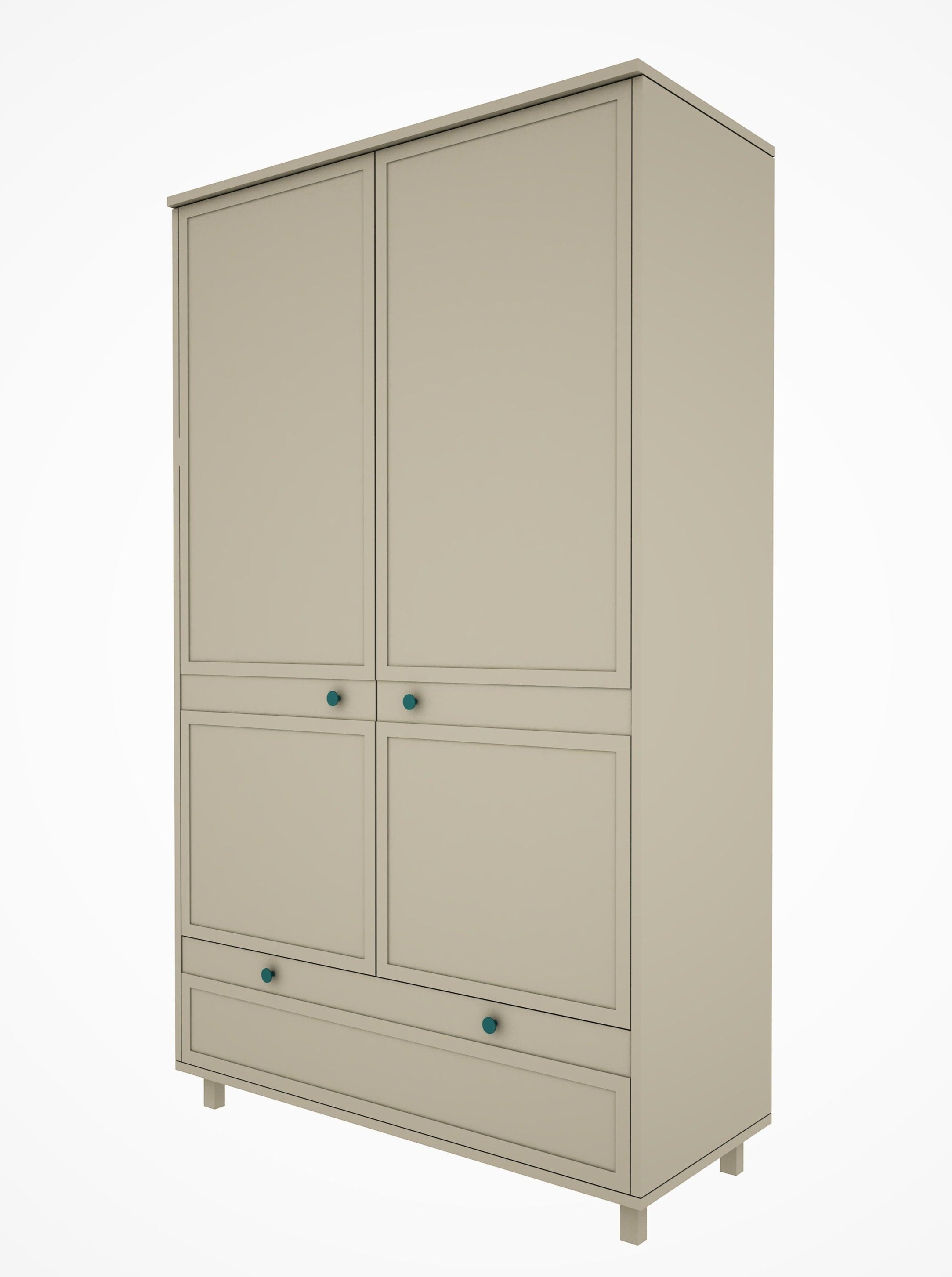 Handmade 'Vintage' Wardrobe in Eucalyptus Green