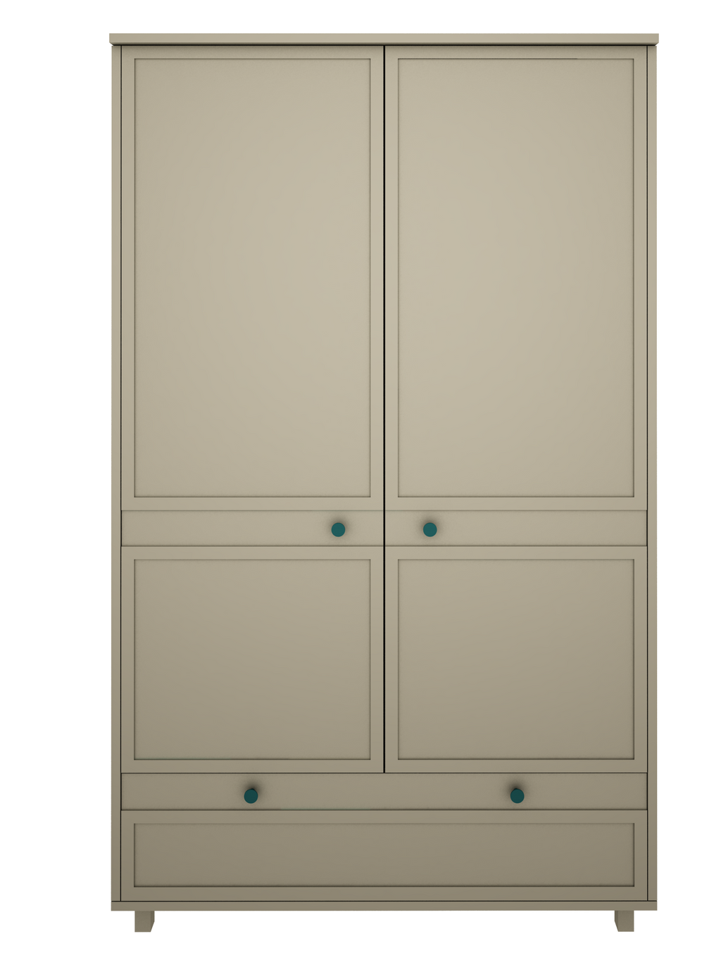 Handmade 'Vintage' Wardrobe in Eucalyptus Green