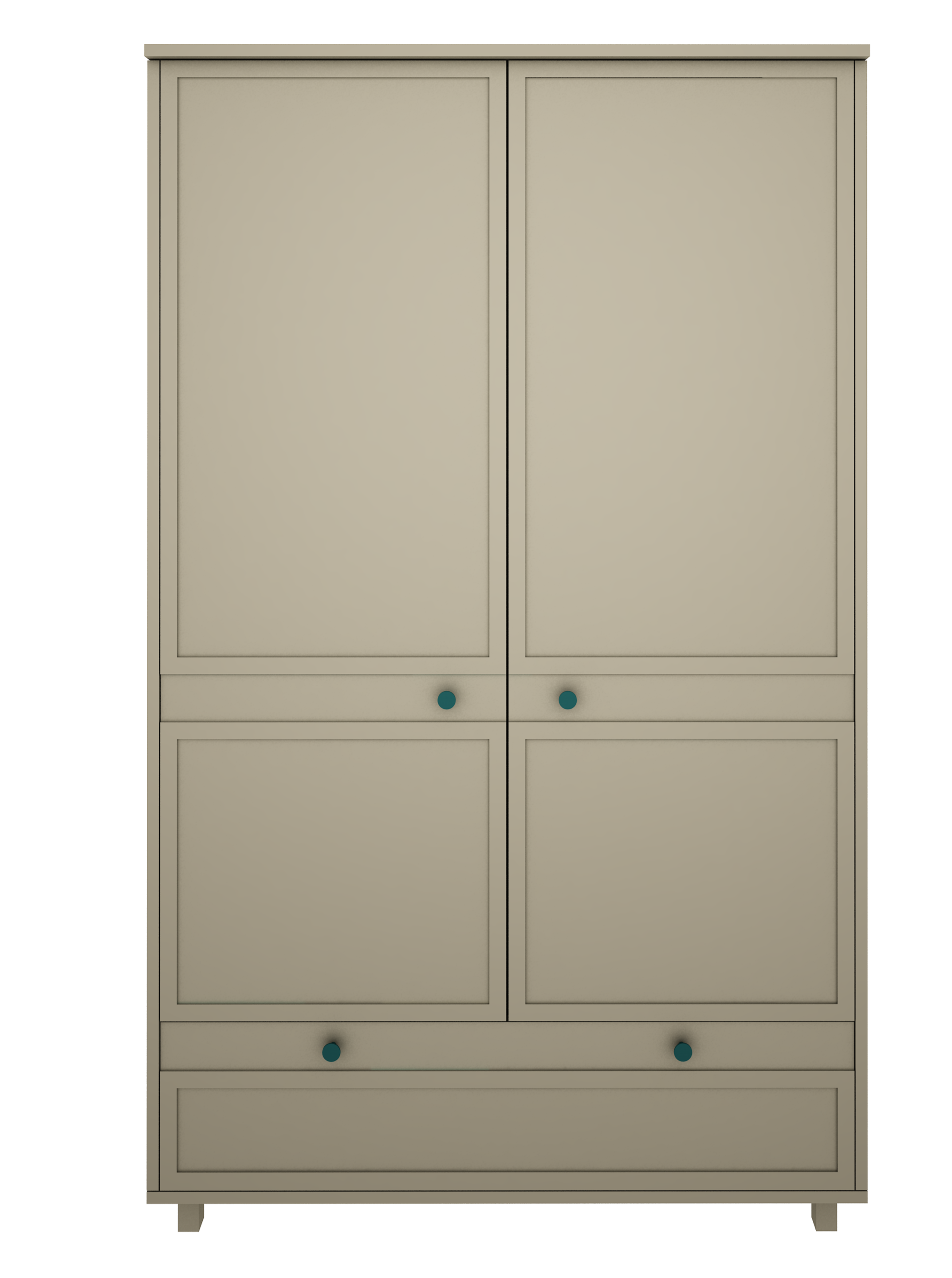 Handmade 'Vintage' Wardrobe in Eucalyptus Green